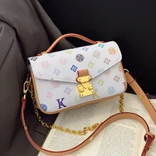 Printed PU Leather Crossbody Bag with Chain Strap – Variant 3